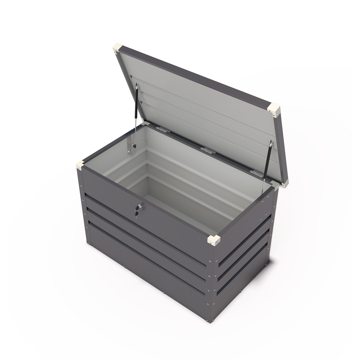 Anthracite metal garden storage box, 300 L